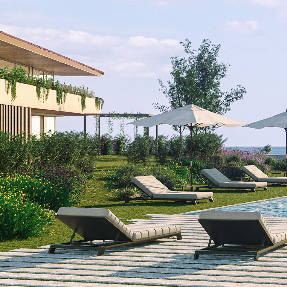Empreendimento Villa Unika | Piscina cadeiras